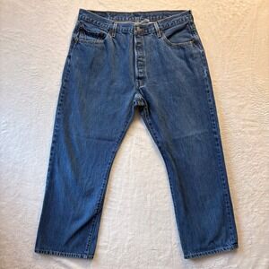 Vintage Levis Jeans Sz 40 x 29 Blue 501 Button Fly Straight Leg Cotton (34x28)